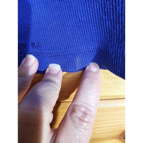 LAUREN RALPH LAUREN Womens Size Medium BLUE COTTON RIBBED KNIT -TANK TOP - Picture 6 of 9